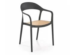 Stol Houston 1673 (Sort + Lysebrun)