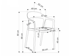 Stol Houston 1673 (Sort + Lysebrun)
