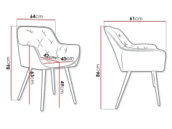 Stol Jackson 115 (Sort + Magic Velvet 2250)