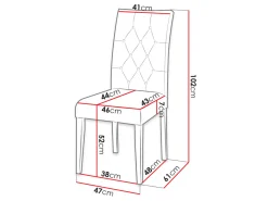 Stol Racine 111 (Hvid + Magic Velvet 2216)