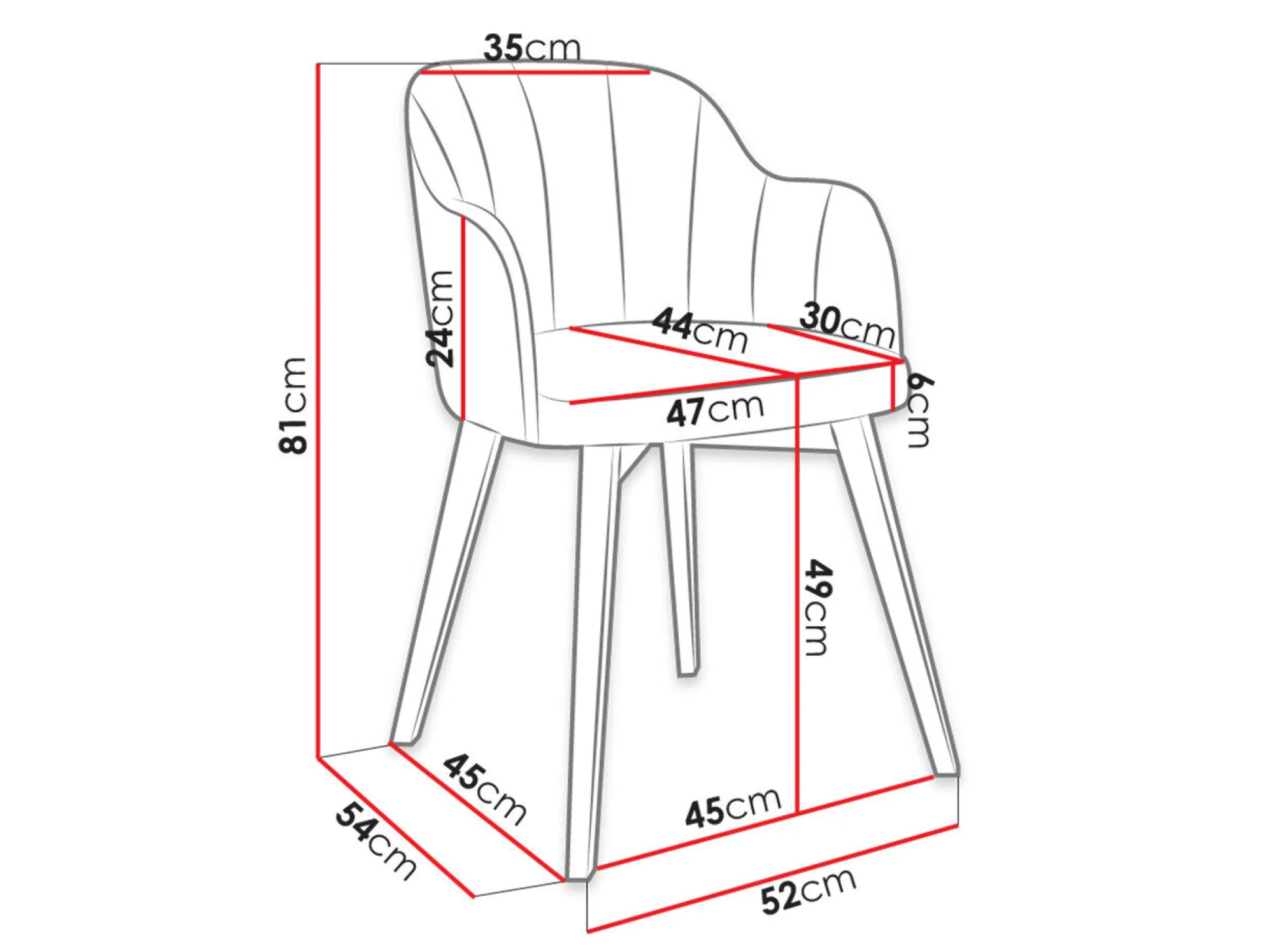 Stol Racine 105 (Sort + Baloo 2072)