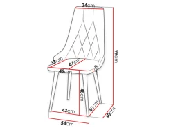 Stol Racine 112 (Sort + Magic Velvet 2216)