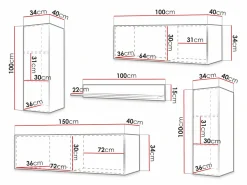 Stuemøbelsæt Anulio II (Sort)
