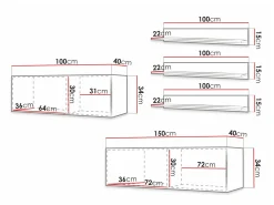 Stuemøbelsæt Anulio X (Sort)