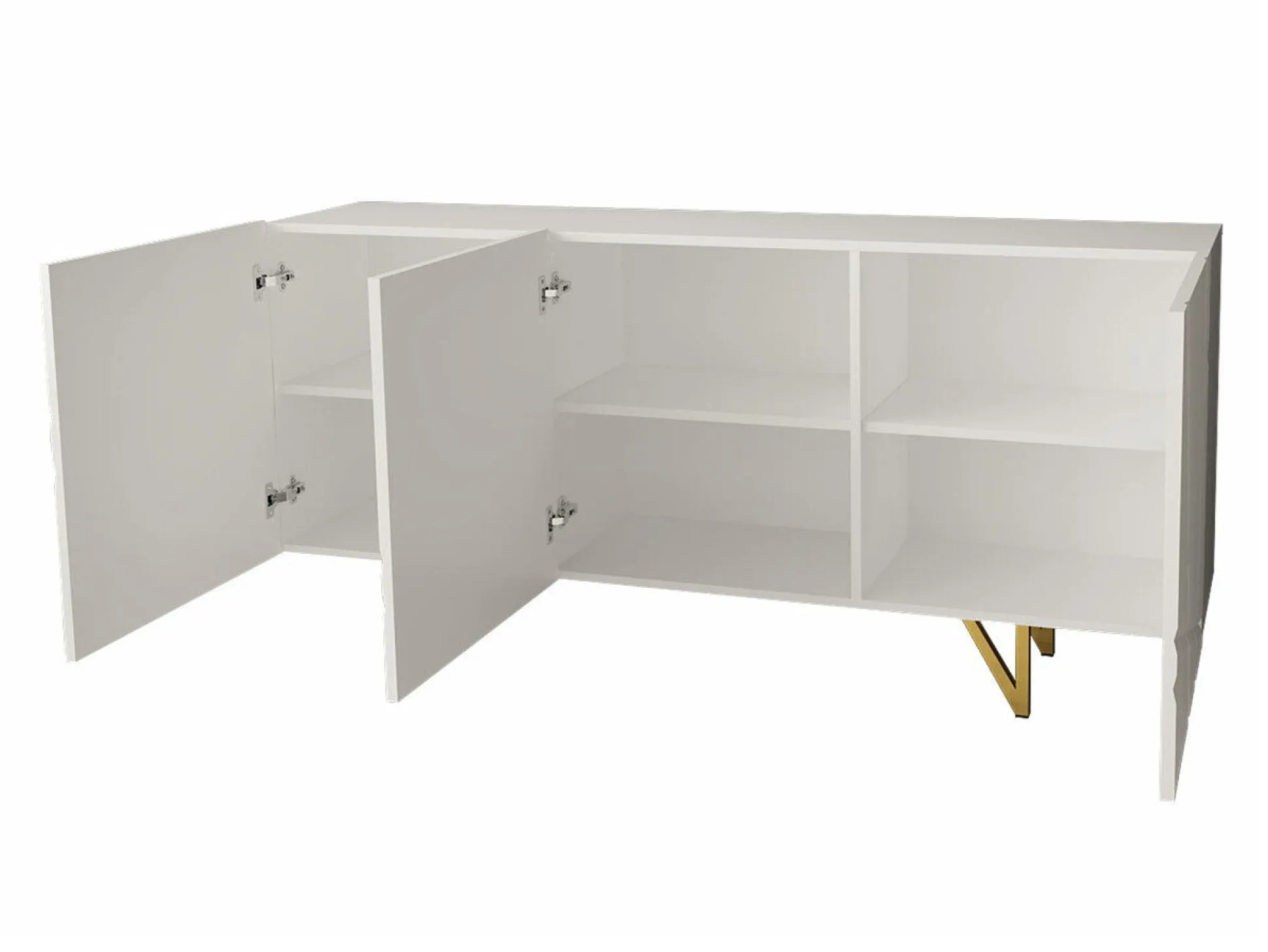 Stuemøbelsæt Audis (Hvid + Glansfuld hvid)