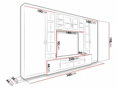 Stuemøbelsæt Bacces (Sonoma eg)