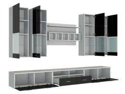 Stuemøbelsæt Caelum (Hvid + Glansfuld hvid)