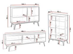 Stuemøbelsæt Camfelo 104 (Sort)