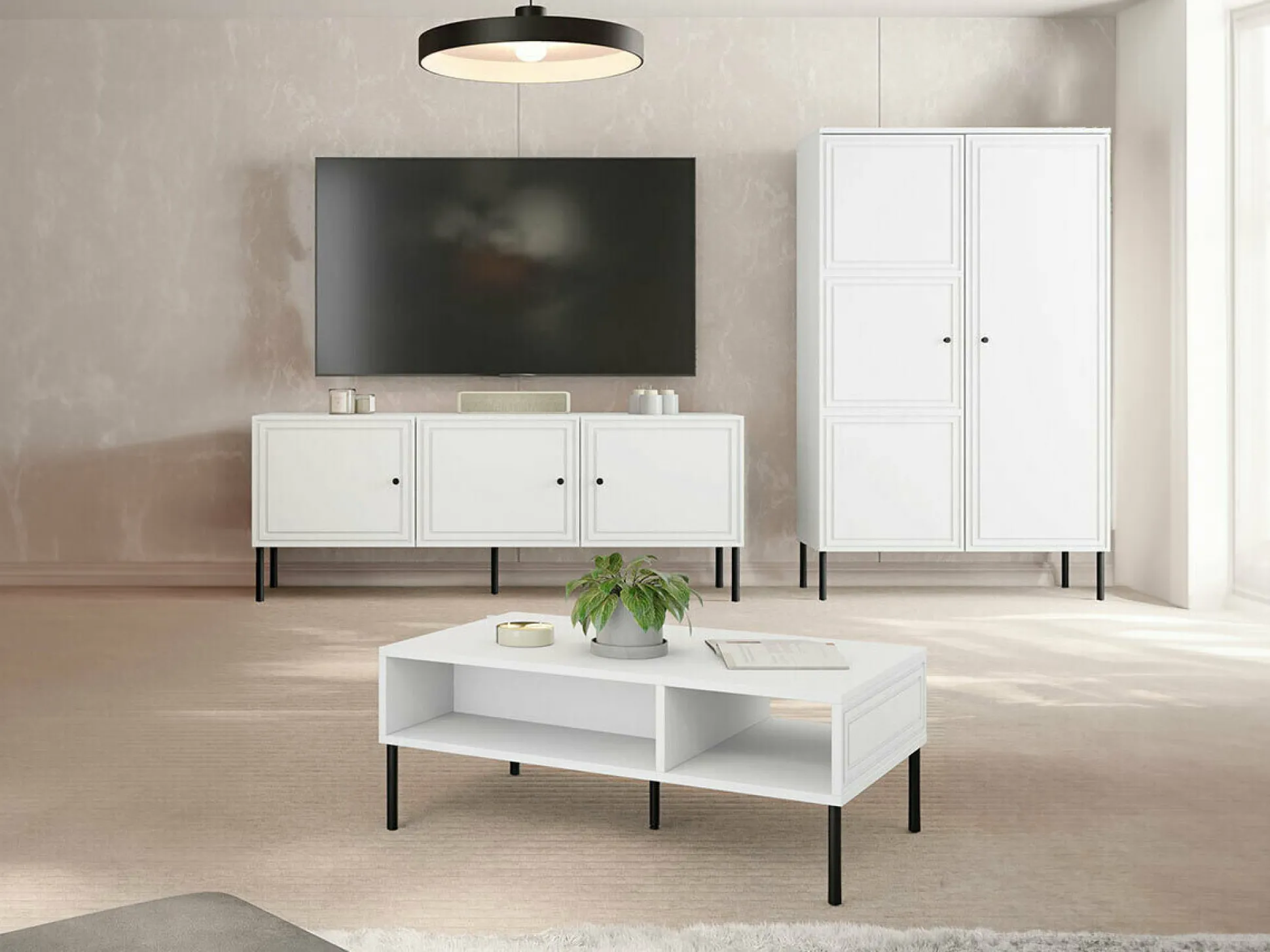 Stuemøbelsæt Celra (Hvid)