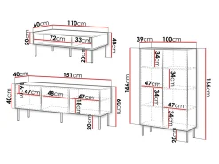 Stuemøbelsæt Celra (Hvid)