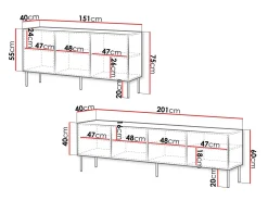 Stuemøbelsæt Celra I (Hvid)