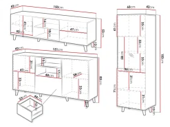 Stuemøbelsæt Comes I (Sort + Wotan eg)