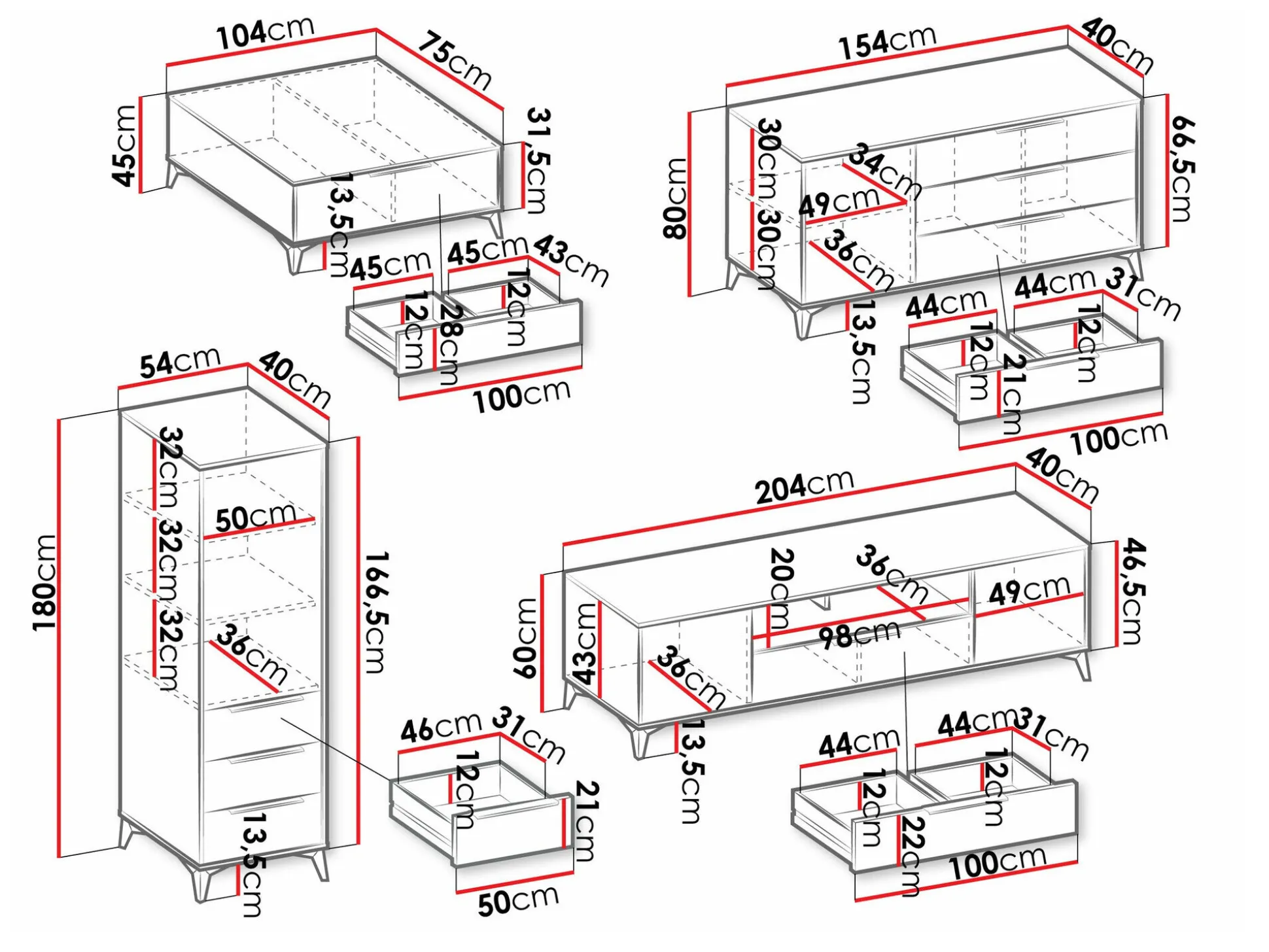 Stuemøbelsæt Comfivo Citrus