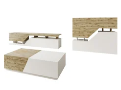 Stuemøbelsæt Comfivo Daldune II (Hvid + Wotan eg)