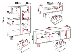 Stuemøbelsæt Comfivo Delruva V (Hvid)