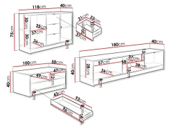 Stuemøbelsæt Comfivo Papilio I (Hvid)