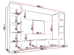 Stuemøbelsæt Comfivo Salix I (Beige + Egetræ)