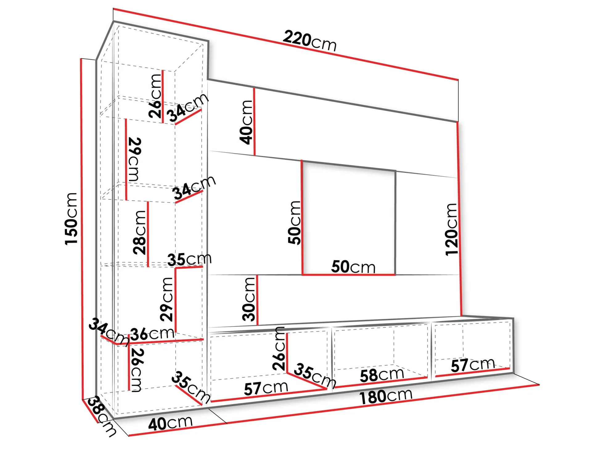 Stuemøbelsæt Comfivo Salix VI (Beige + Egetræ)