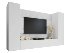 Stuemøbelsæt Comfivo Salix V (Hvid + Hvid marmor)