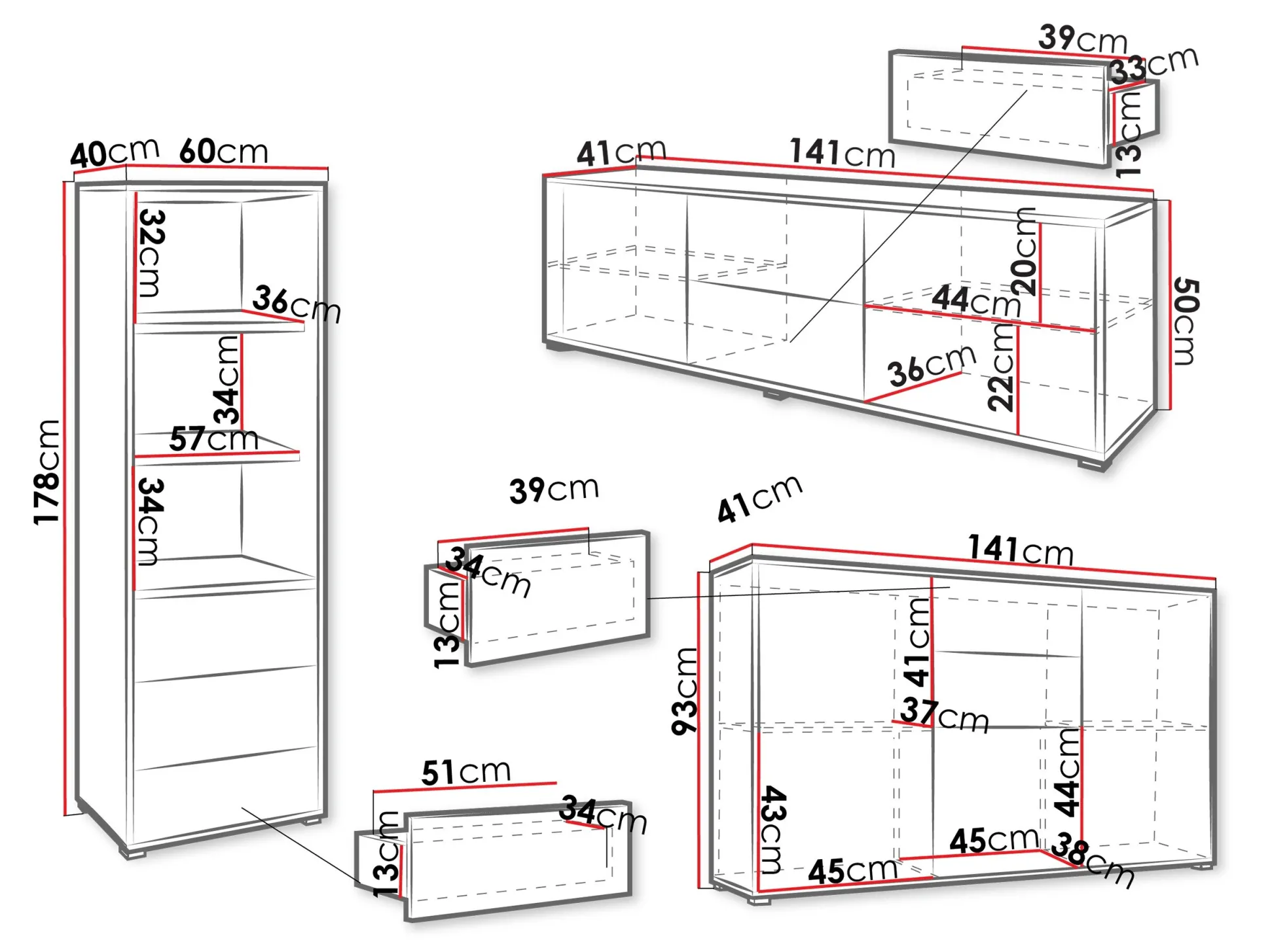 Stuemøbelsæt Comfivo Tutela III (Hvid)