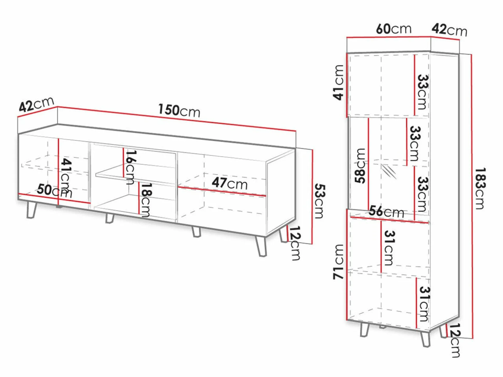 Stuemøbelsæt Dicto I (Hvid)