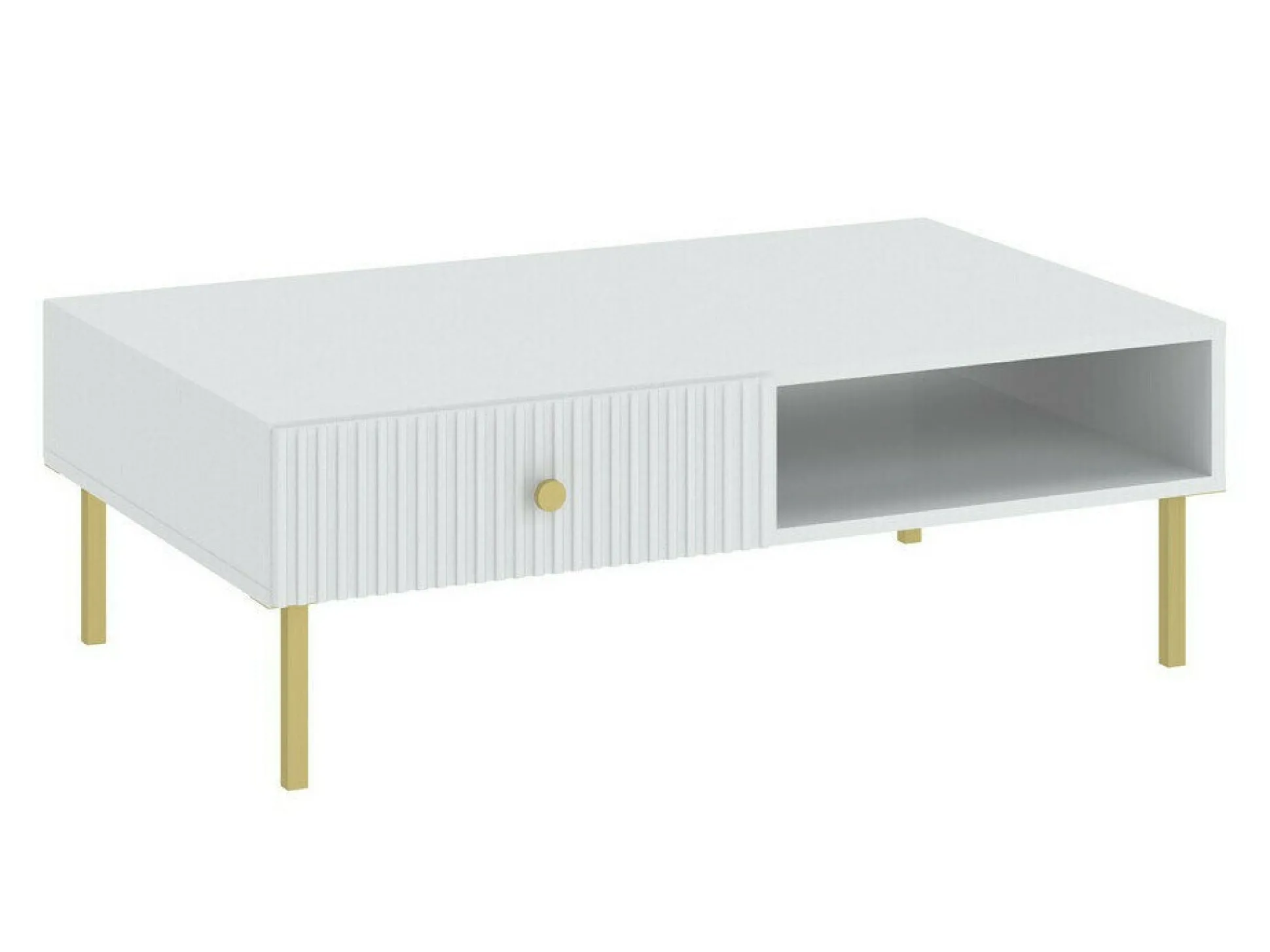 Stuemøbelsæt Etliva 109 (Hvid + Gylden)