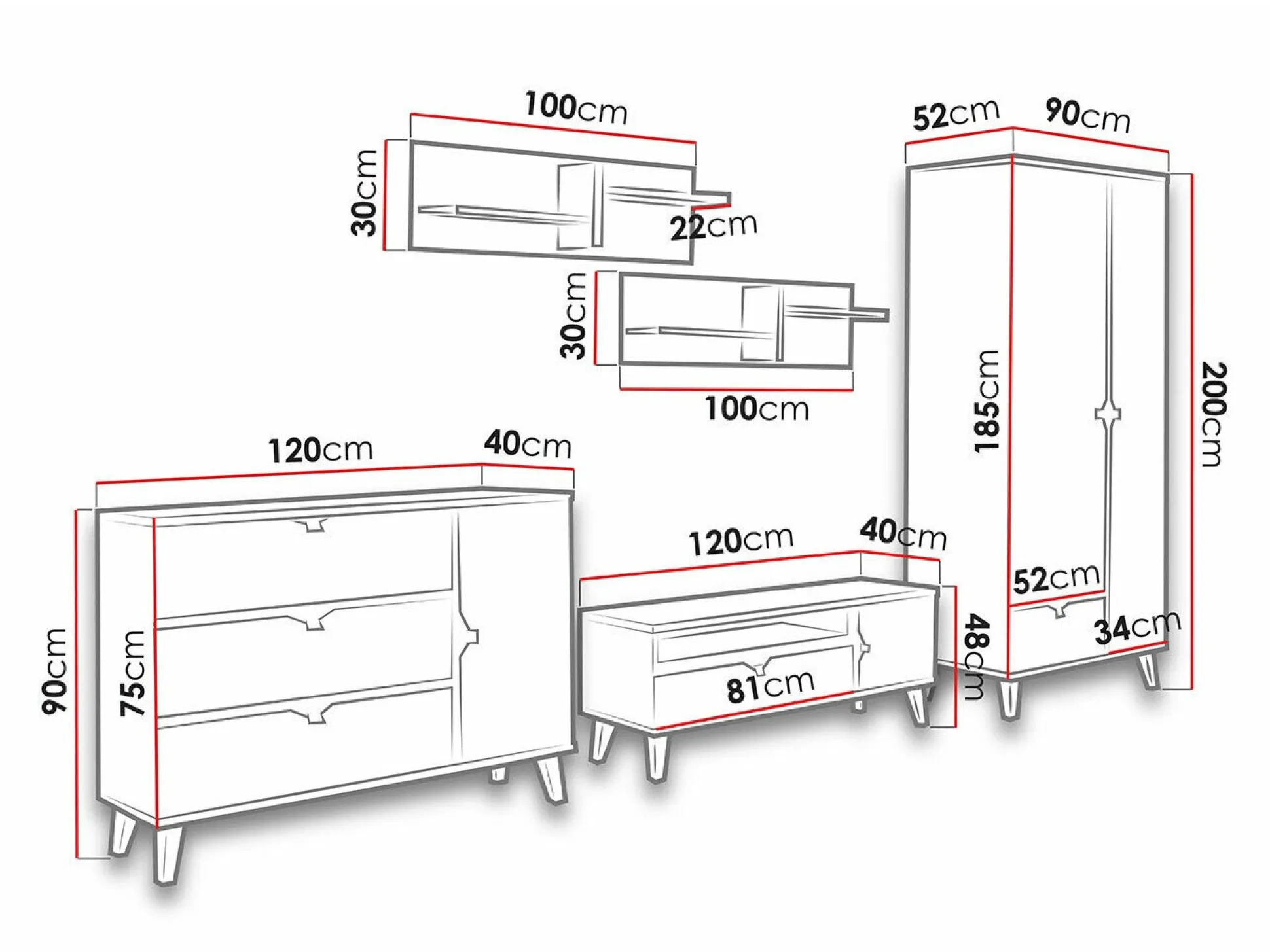 Stuemøbelsæt Etrmoru 145