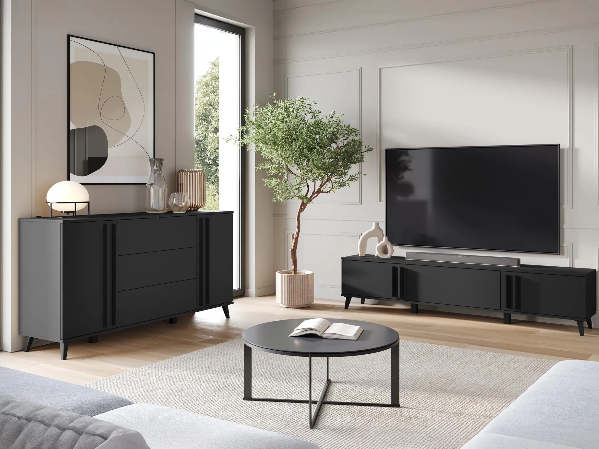 Stuemøbelsæt Facetor III (Grafit)