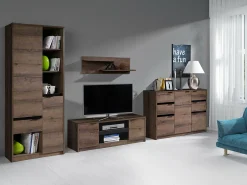 Stuemøbelsæt Fivelbo 117 (Kloster eg + Blank sort)