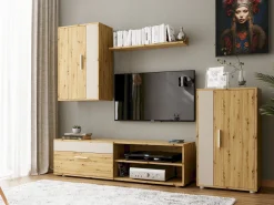 Stuemøbelsæt Houston 2087 (Artisan eg + Kashmir)