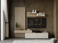 Stuemøbelsæt Houston 2086 (Artisan eg + Kashmir)