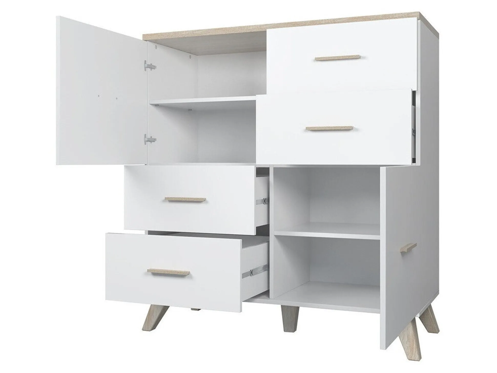 Stuemøbelsæt Larfloi 112 (Wotan eg + Sort)