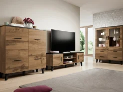 Stuemøbelsæt Larfloi 113 (Wotan eg + Sort)