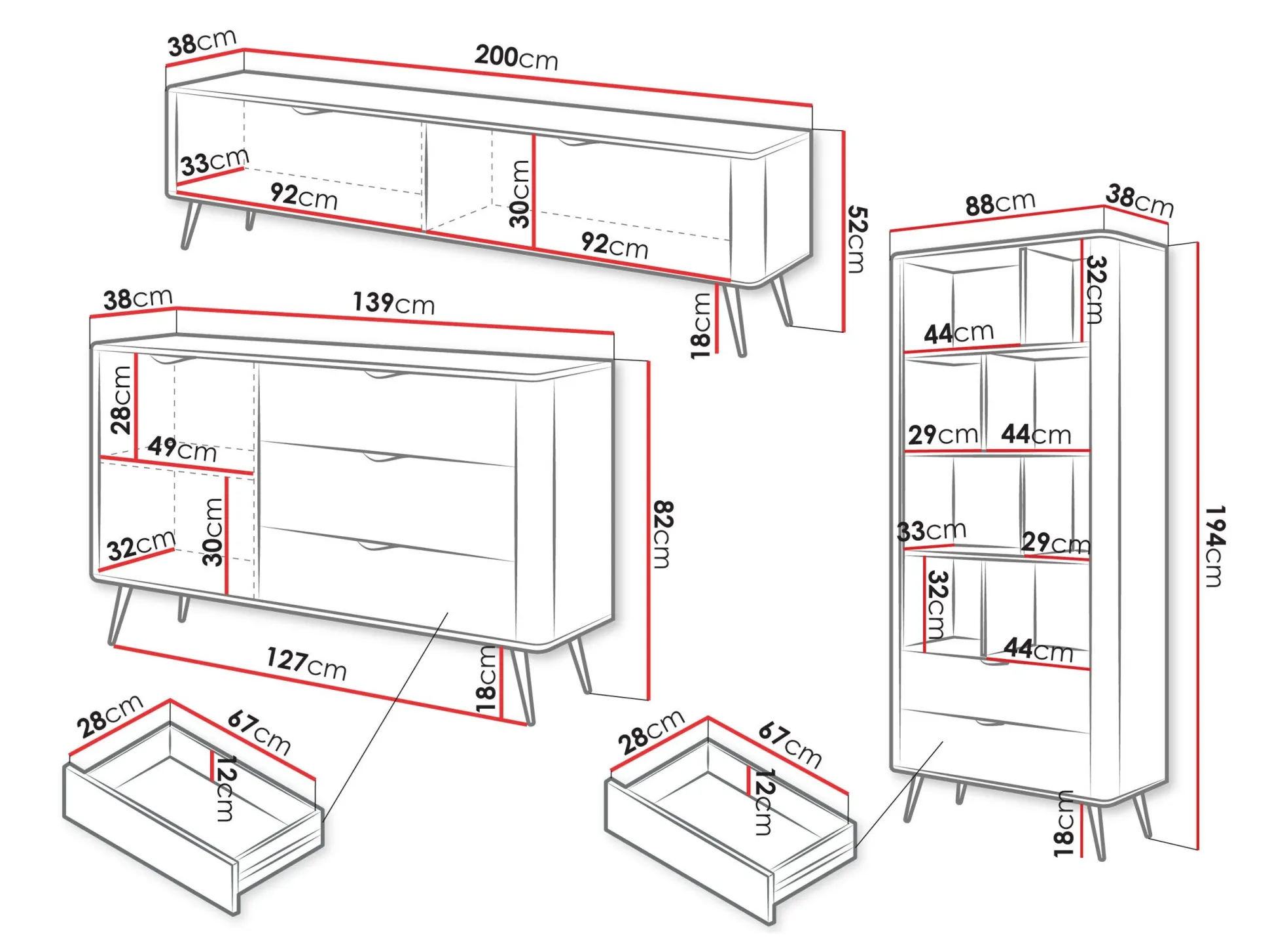Stuemøbelsæt Lectum I (Beige)