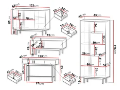 Stuemøbelsæt Levali 117 (Støvet grøn)