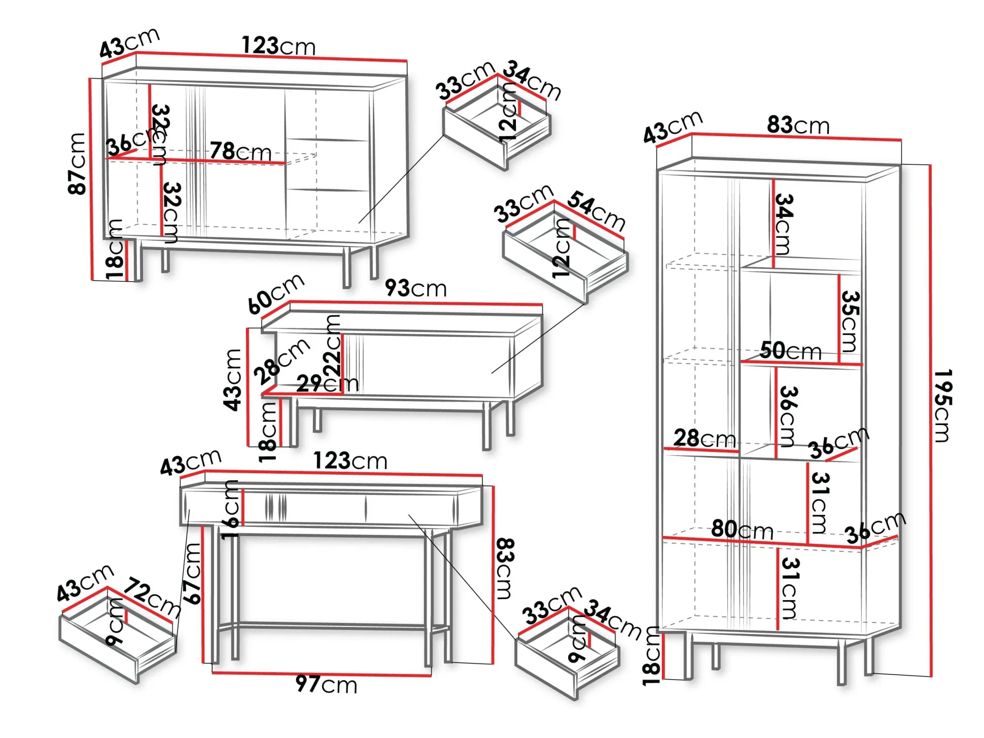 Stuemøbelsæt Levali 117 (Støvet grøn)