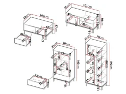 Stuemøbelsæt Lomsore 109 (Lyst træ)
