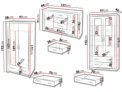Stuemøbelsæt Lorelie 125 (Trøffel egetræ)