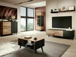 Stuemøbelsæt Luelia 108 (Sort + Wotan eg)