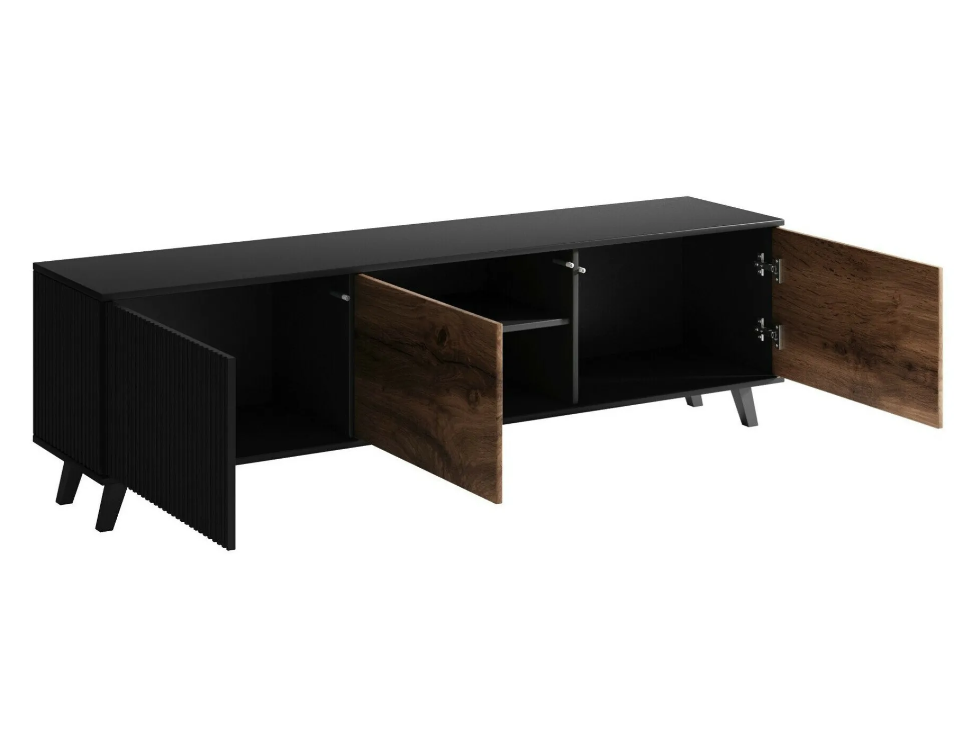 Stuemøbelsæt Luelia 107 (Sort + Wotan eg)