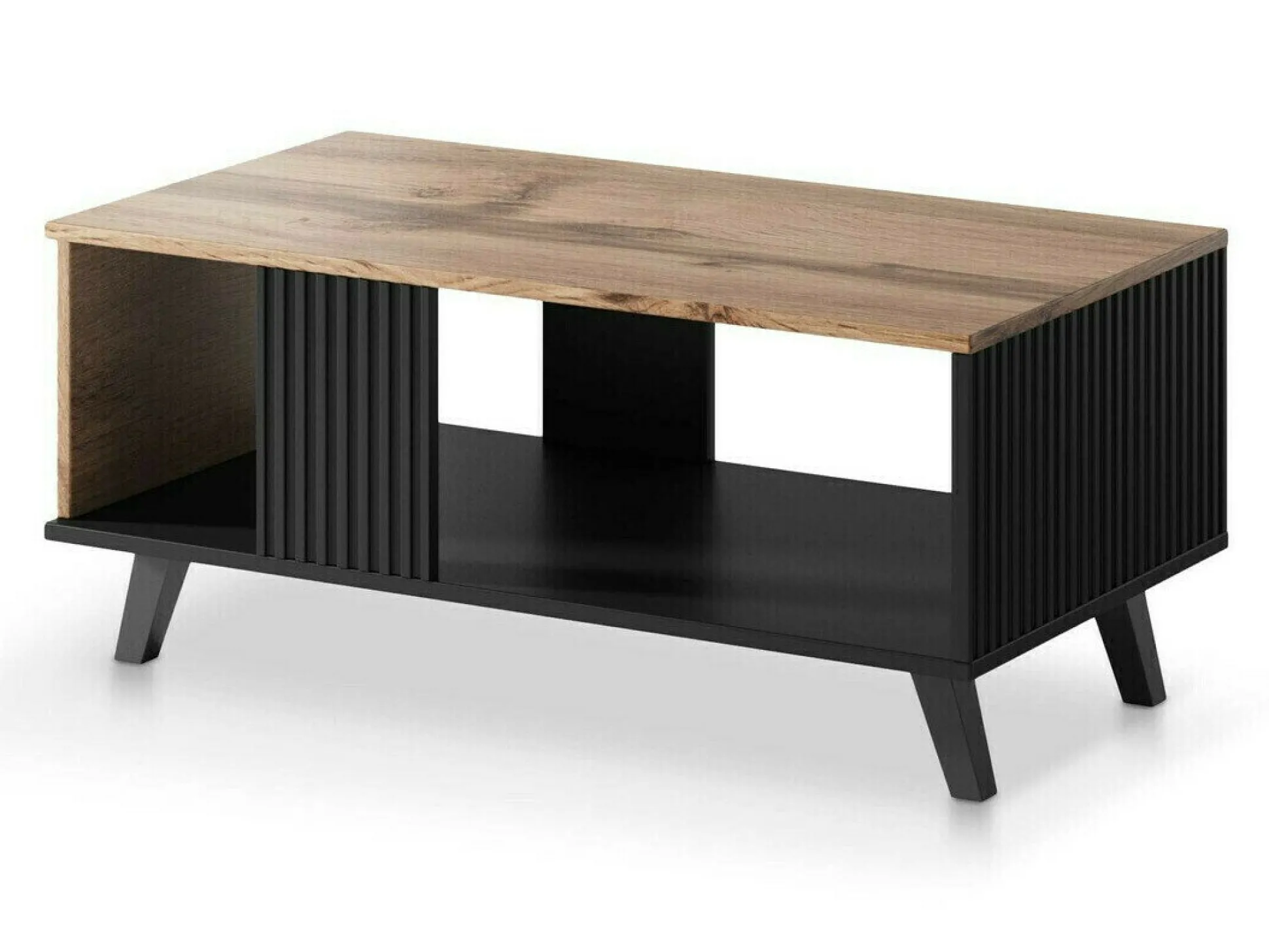 Stuemøbelsæt Luelia 107 (Sort + Wotan eg)