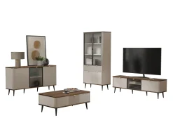 Stuemøbelsæt Lufela 120 (Kashmir + Valnød)