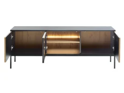 Stuemøbelsæt Manal I (Sort + Wotan eg)