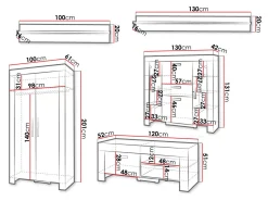 Stuemøbelsæt Melfeli 127 (Sonoma eg)