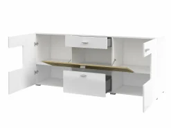 Stuemøbelsæt Mondalo 105 (Wotan eg + Glansfuld hvid)