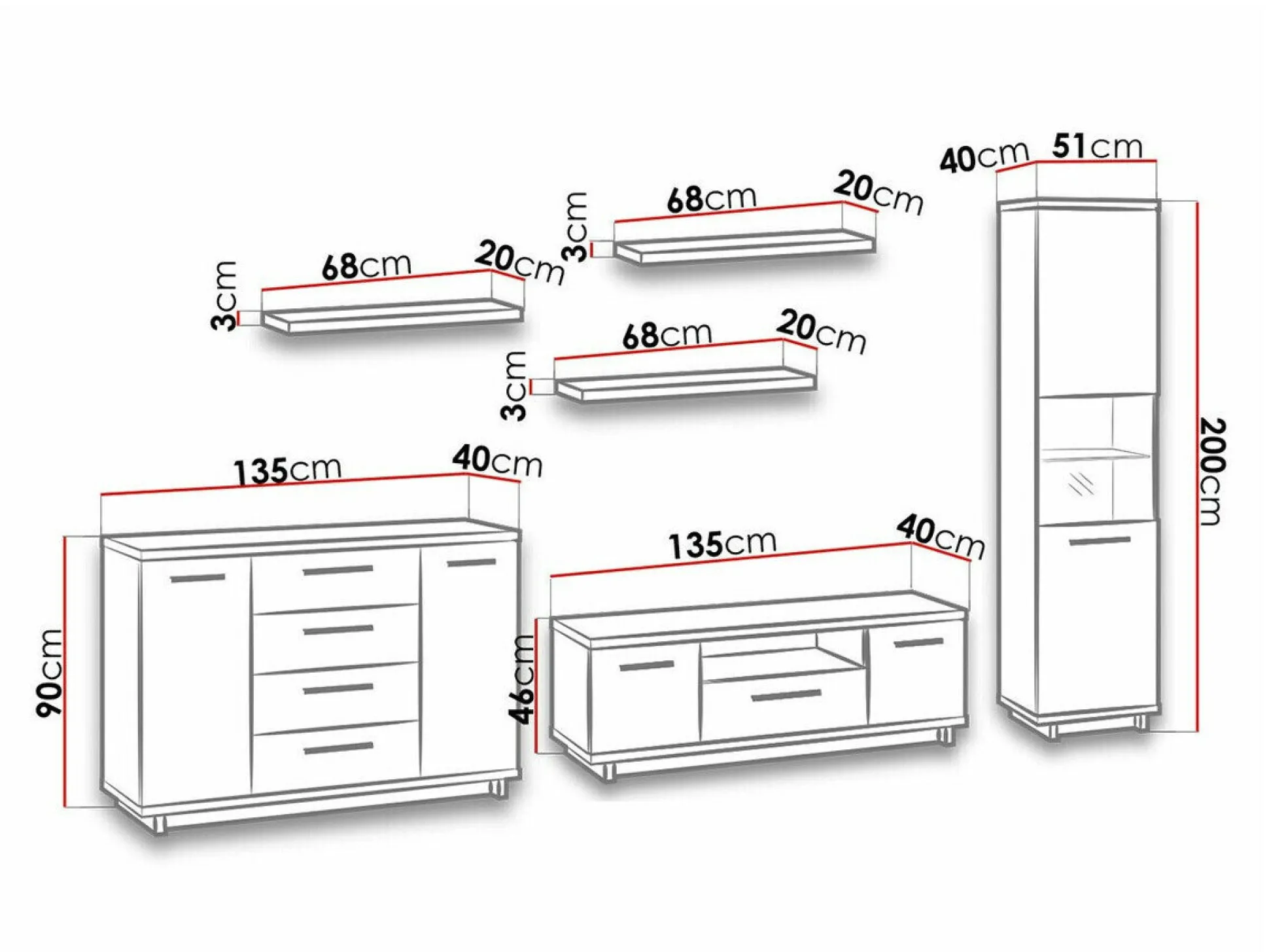 Stuemøbelsæt Morlira 113