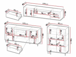 Stuemøbelsæt Mormavu 115 (Mat hvid)