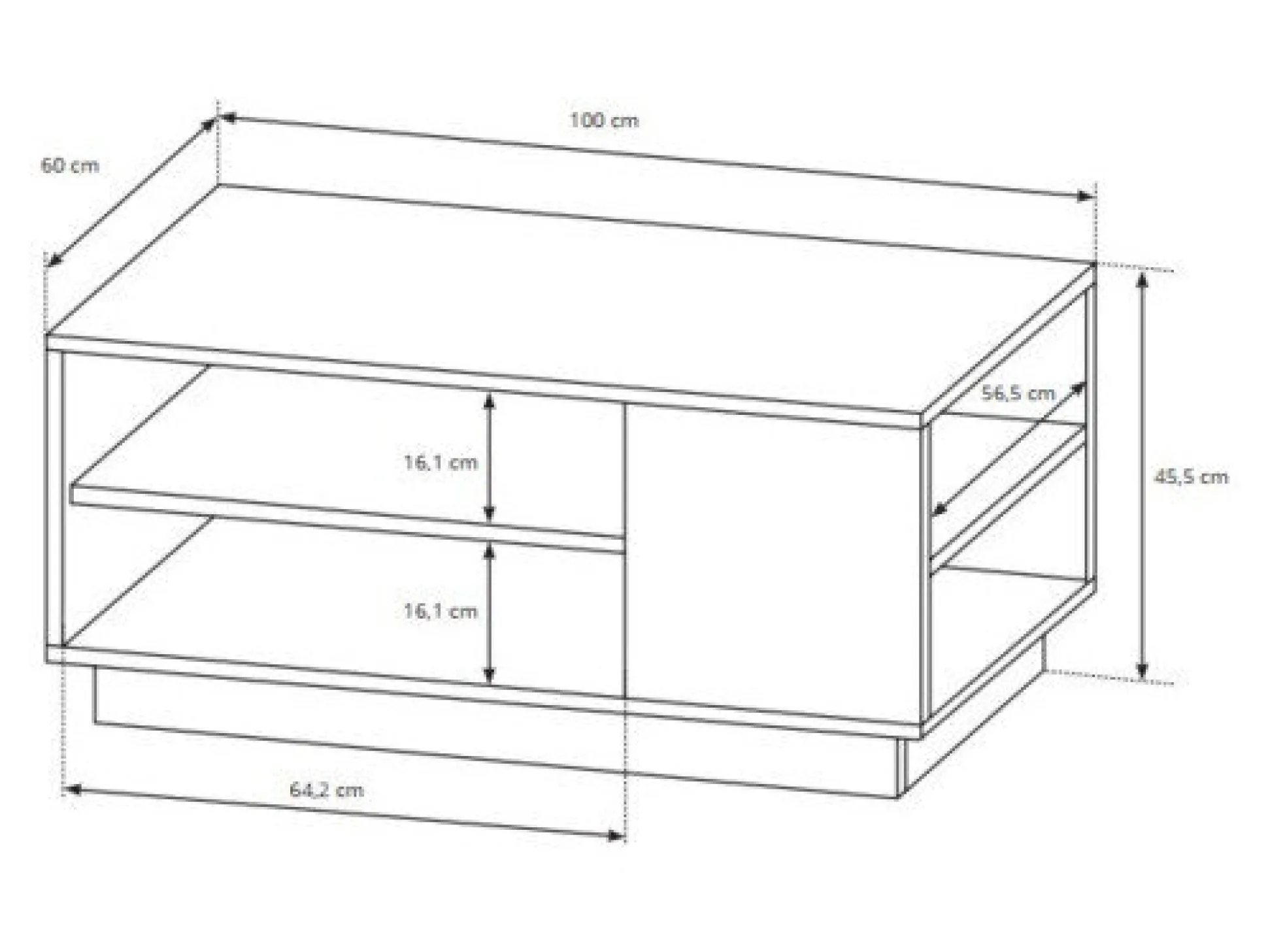 Stuemøbelsæt Novbela 114 (Hvid + Glansfuld hvid + Grandson eg)