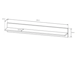 Stuemøbelsæt Novbela 113 (Hvid + Glansfuld hvid + Grandson eg)