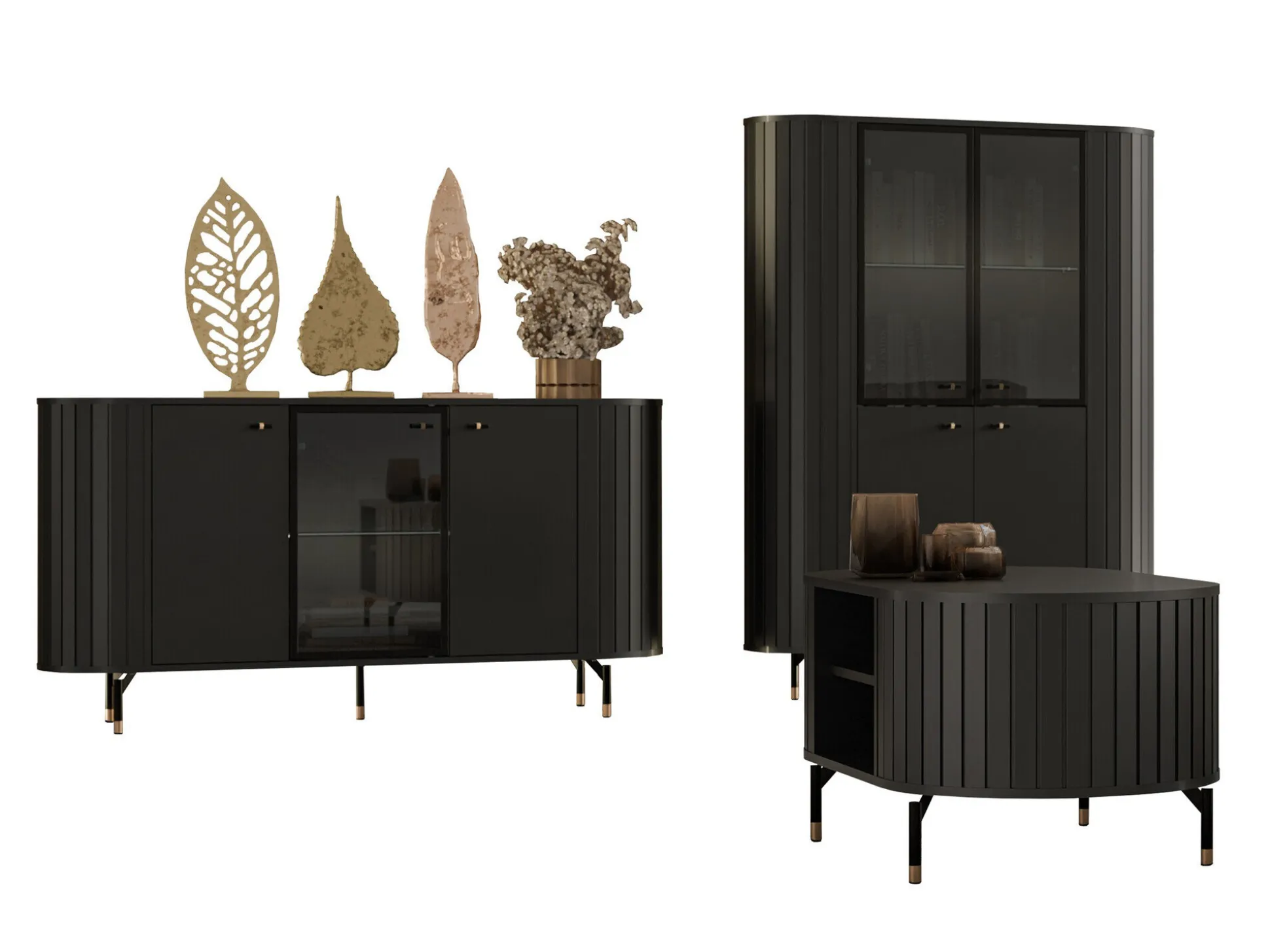 Stuemøbelsæt Novmono 111 (Sort)